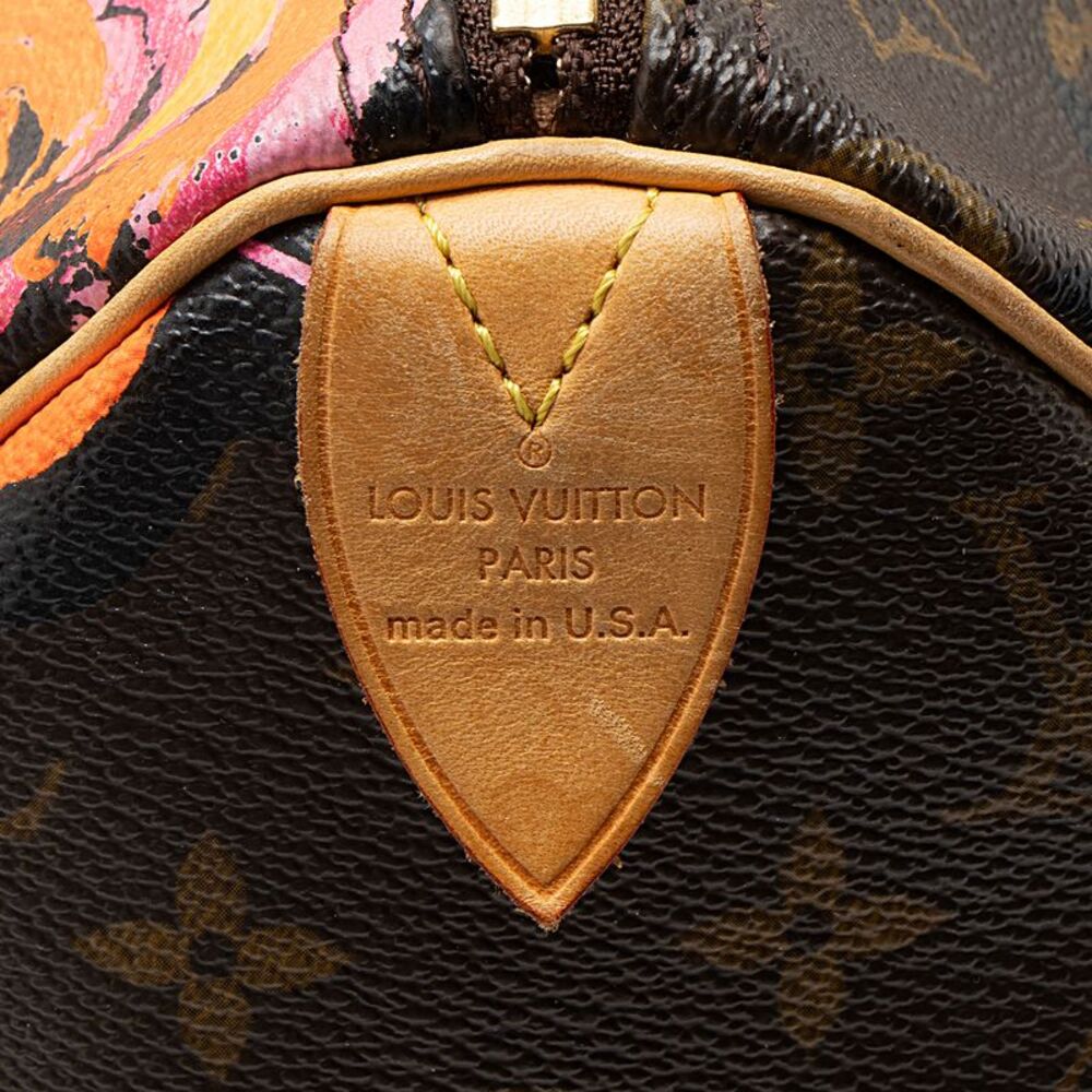 Louis Vuitton Limited Edition Monogram Canvas Roses Speedy 30 Satchel - Picture 8 of 15